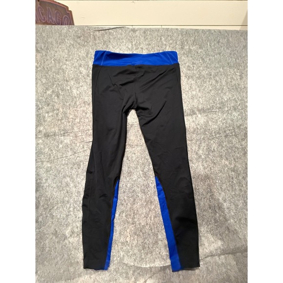Under Armour ColdGear Womens Large Black Blue Fitted Compression Leggings - Picture 3 of 11